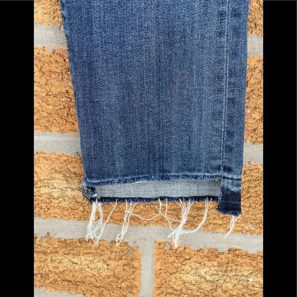 Driftwood Amelia Skraight Crop Classic Fit Frayed Step Hem Ankle Jeans size 26 - Picture 2 of 10